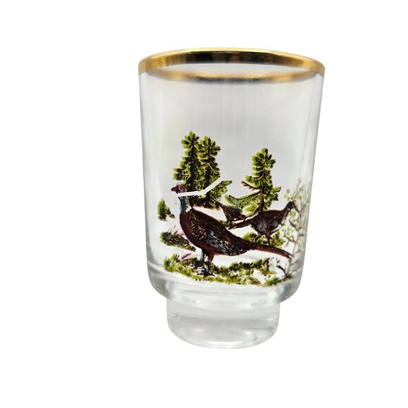 Vintage Ruhrglas Wildlife Shot Glasses Set Of 6 With Gold Rim Wildlife - Picture 6 of 12